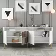 Konsolbord Hanah Home Milan Vit Guld Spånskiva 180x77x35 cm - Byråer och skåp - 8684282465799 - 3