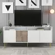 Konsolbord Hanah Home Milan Vit Guld Spånskiva 180x77x35 cm - Byråer och skåp - 8684282465799 - 6