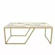 Soffbord Hanah Home Wendy Vit Guld Spånskiva 120x60x48 cm - Soffbord - 8683743117949 - 5