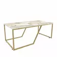 Soffbord Hanah Home Wendy Vit Guld Spånskiva 120x60x48 cm - Soffbord - 8683743117949 - 1