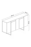 Konsolbord Hanah Home Luxe Valnöt Spånskiva 160x35x80 cm - Byråer och skåp - 8684282832409 - 7