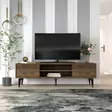TV-bänk Hanah Home Brendon Valnöt Spånskiva 160x48,2x29,6 cm - TV-bänkar - 8684283501519 - 2
