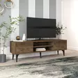 TV-bänk Hanah Home Brendon Valnöt Spånskiva 160x48,2x29,6 cm - TV-bänkar - 8684283501519 - 3