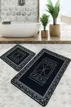 Badrumsmatta Set Mijölnir Flerfärgad 100% Polyester Digitaltryck Halkfri 50x60 cm & 60x100 cm - Badrumsmattor och våtrumsmattor - 8683743317059 - 2
