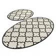 Badrumsmatta Set Mijölnir Flerfärgad 100% Polyester Antibakteriell Halkfri 50x60 cm & 60x100 cm - Badrumsmattor och våtrumsmattor - 8681875666199 - 1