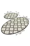 Badrumsmatta Set Mijölnir Flerfärgad 100% Polyester Antibakteriell Halkfri 50x60 cm & 60x100 cm - Badrumsmattor och våtrumsmattor - 8681875666199 - 3
