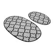 Badrumsmatta Set Mijölnir Flerfärgad 100% Polyester Antibakteriell Halkfri 50x60 cm & 60x100 cm - Badrumsmattor och våtrumsmattor - 8681875666199 - 4