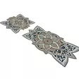 Badrumsmatta Set Mijölnir Krämvit 100% Polyester Halkfri Antibakteriell Maskintvättbar 50x60 cm & 60x100 cm - Badrumsmattor och våtrumsmattor - 8682870989399 - 4