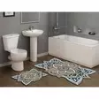 Badrumsmatta Set Mijölnir Krämvit 100% Polyester Halkfri Antibakteriell Maskintvättbar 50x60 cm & 60x100 cm - Badrumsmattor och våtrumsmattor - 8682870989399 - 2