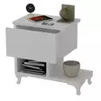 Sängbord Hanah Home Cast Vit Spånskiva 46,8x46,8x33 cm - Nattduksbord - 8681181980699 - 1