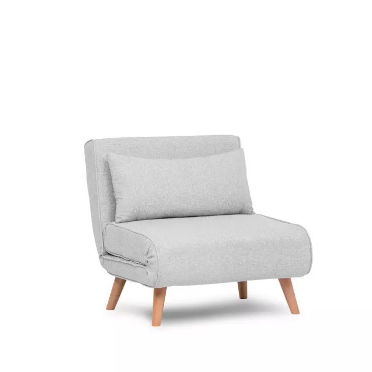 Bäddfåtölj Atelier del Sofa Folde Grå Teddytyg 80x80x79 cm - Bäddsoffor - 8684282296799 - 1