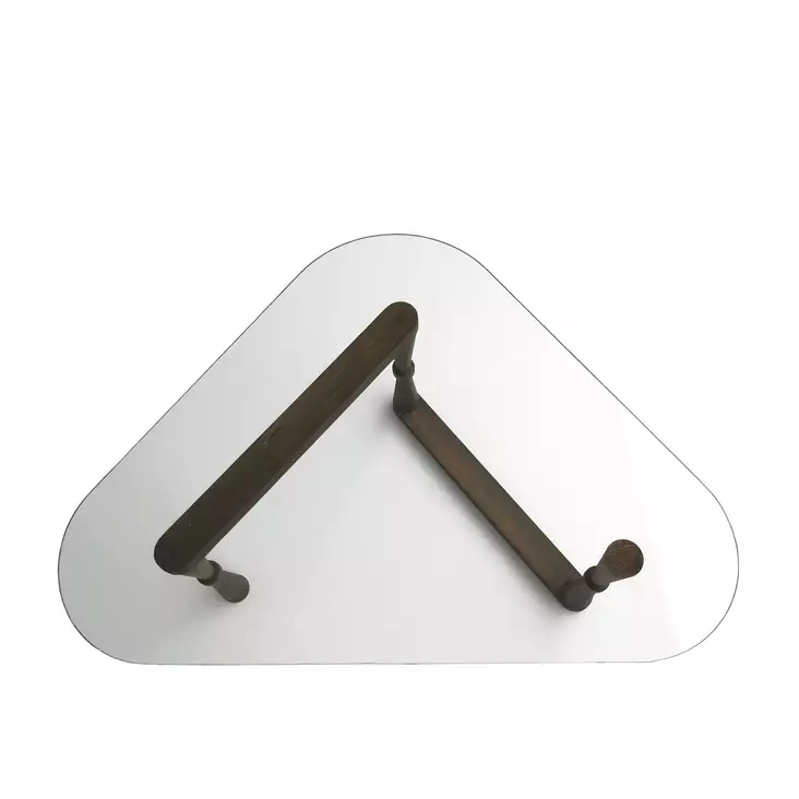 Soffbord Hanah Home S303 Valnöt Massivt Trä Härdat Glas 96x41x81 cm - Bord - 8682870558519 - 1