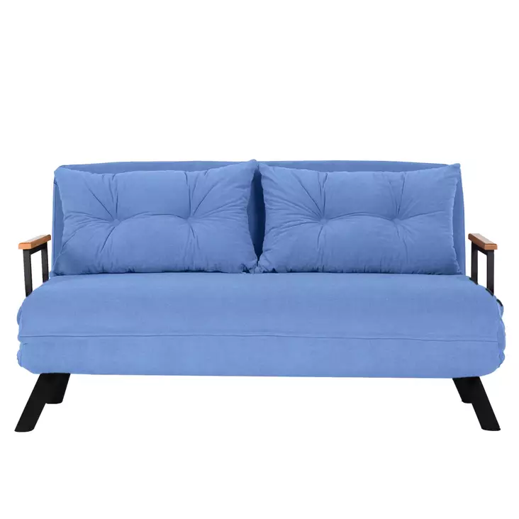 2-sits bäddsoffa Atelier del Sofa Sando Blå Polyester 133x85x81 cm - Bäddsoffor - 8683342998789 - 1