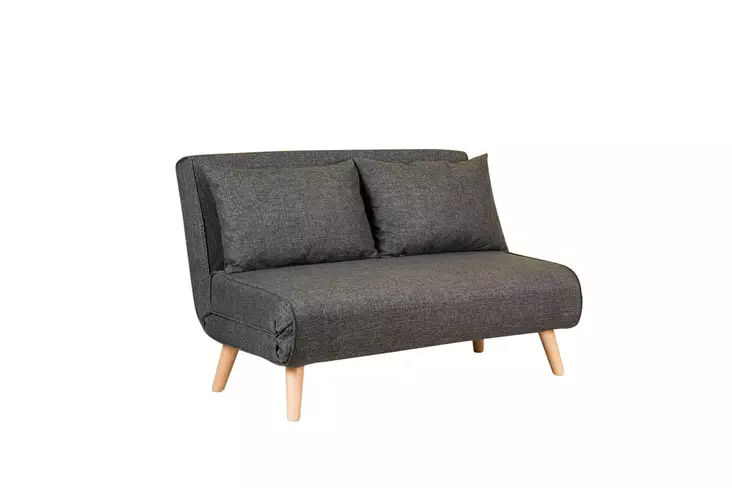 2-sits bäddsoffa Atelier del Sofa Folde Mörkgrå Polyester 120x80x79 cm - Bäddsoffor - 8683743716579 - 1