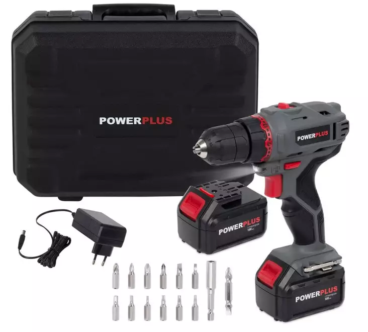 Akkuporakone 18V Powerplus POWE00042 - Batteridrivna borrmaskiner och skruvdragare - 5400338072529 - 1