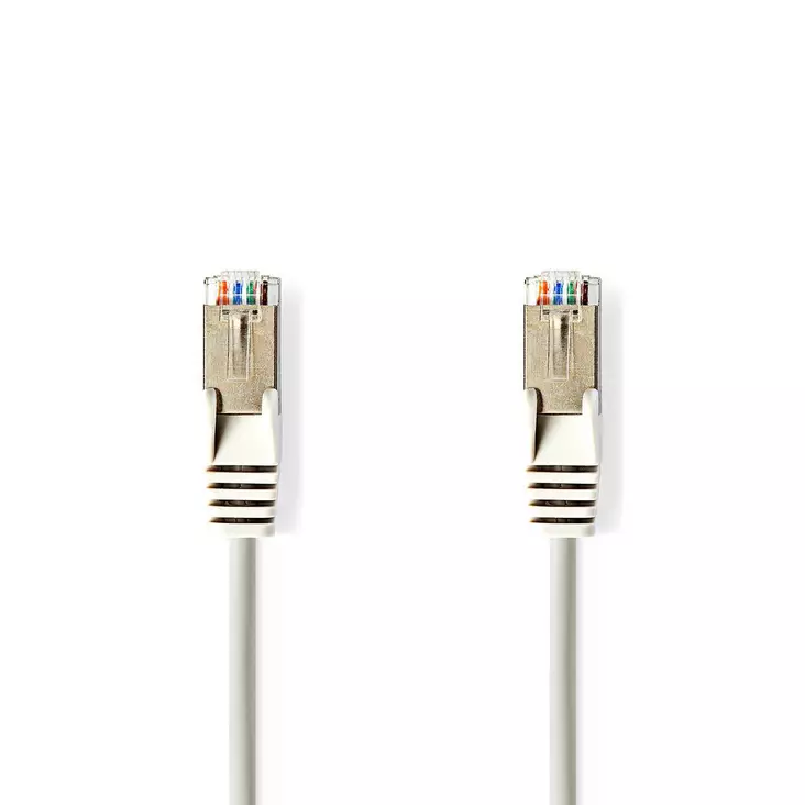 CAT5e nätverkskabel | SF/UTP | RJ45 hane | RJ45 hane | 2.00 m | Rund | PVC | Grå | Låda - Dator och nätverk - 5412810289219 - 1