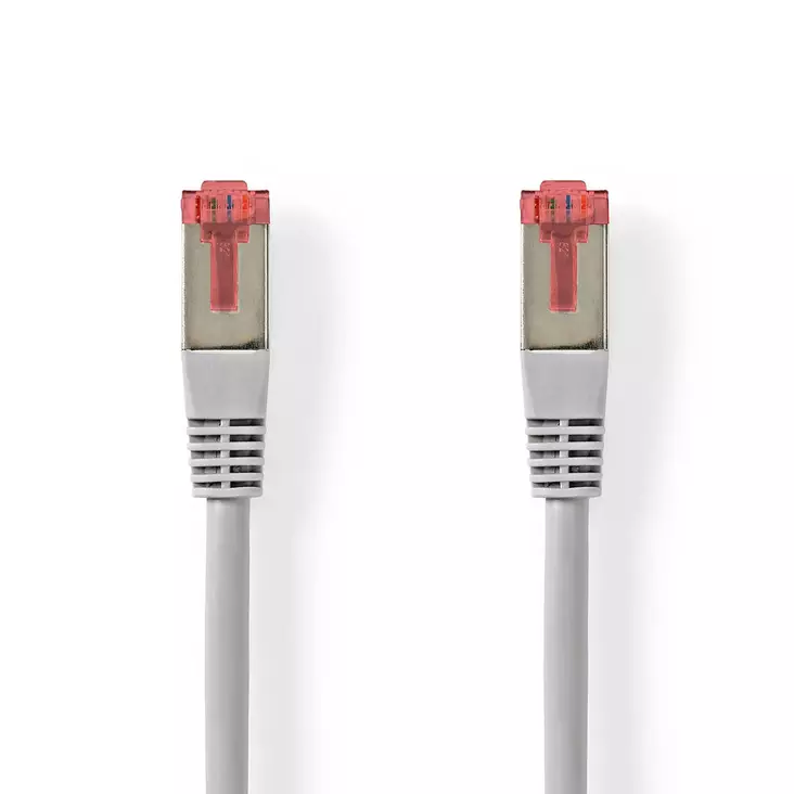 CAT6 Nätverkskabel | RJ45 hane | RJ45 hane | SF/UTP | 10.0 m | Rund | PVC | Grå | Label - Dator och nätverk - 5412810428199 - 1