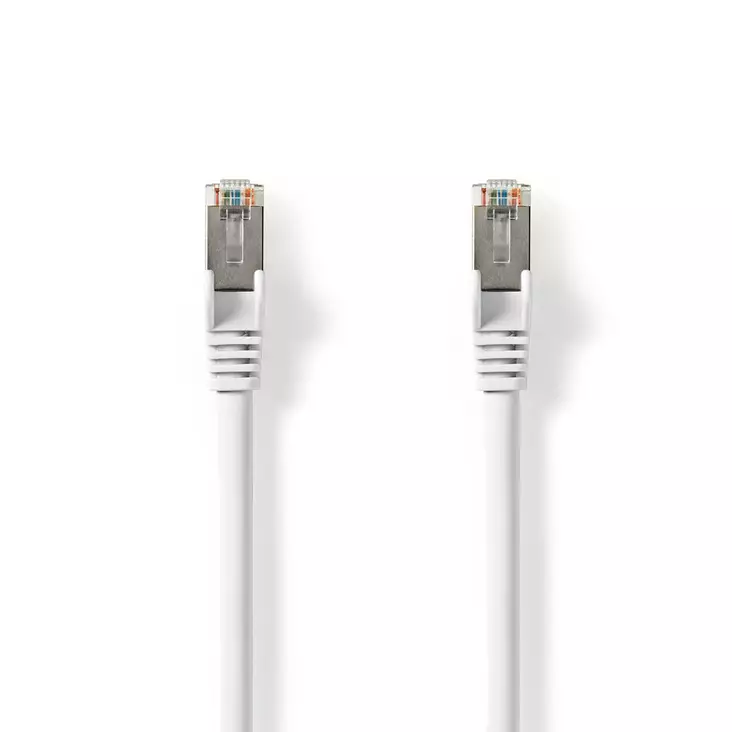 Cat 8.1 nätverkskabel | S/FTP | RJ45 hane | RJ45 hane | 0.25 m | Rund | LSZH | Vit | Kuvert - Dator och nätverk - 5412810319619 - 1