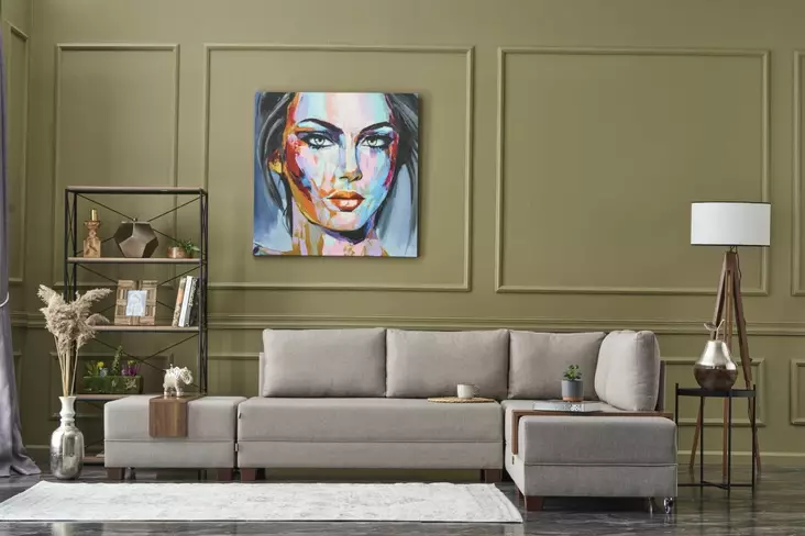 Hörnbäddsoffa Atelier del Sofa Fly Right Cream Bomull Och Polyester 210x280x70 cm - Soffor - 8682870926769 - 1