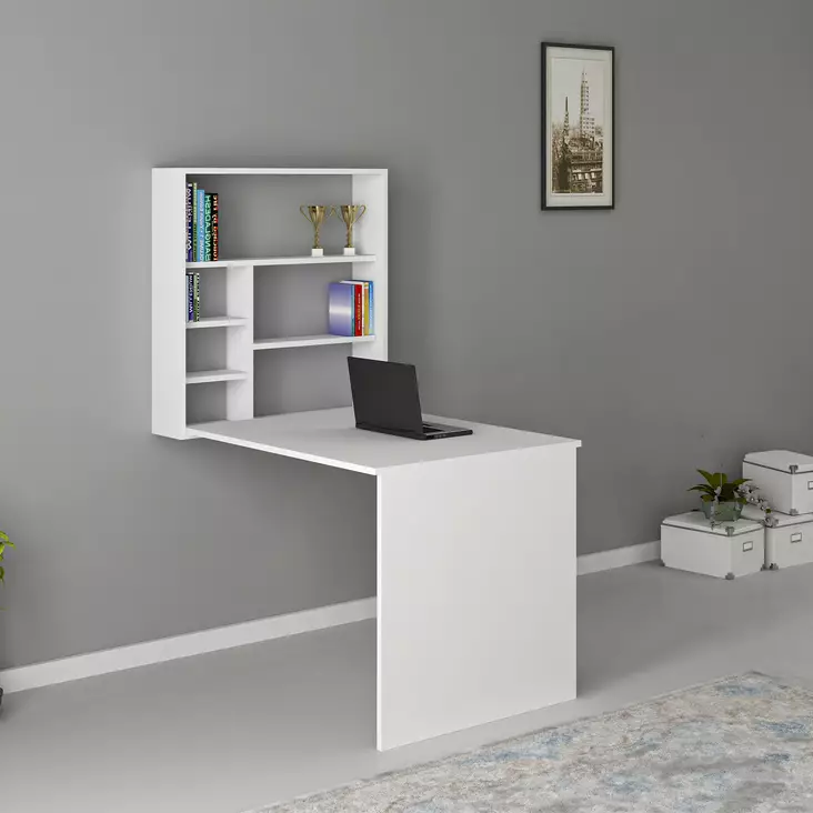 Skrivbord Hanah Home Sedir Vit Spånskiva 59x74x90 cm - Skrivbord - 8681875796209 - 1