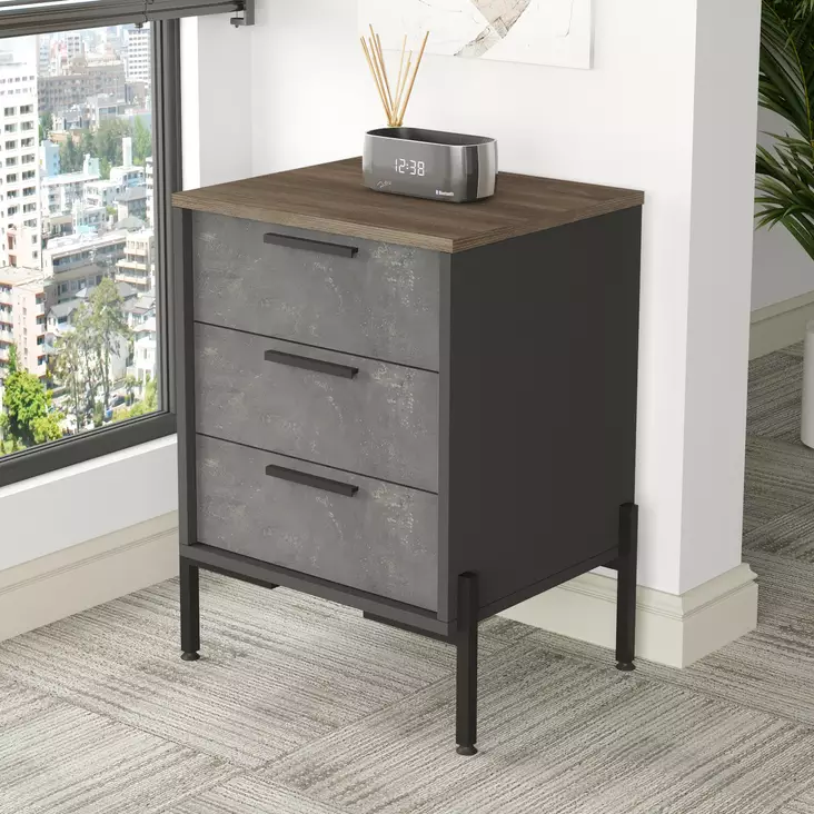 Byrå Hanah Home Vs3 Cga Brun Grå Antracit Spånskiva 54x70x44,5 cm - Möbler - 8683342510899 - 1