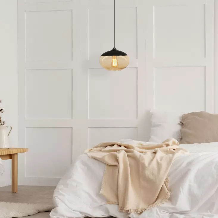 Taklampa Opviq Camini Svart Järn 25 x 113 cm - Tak- och vägglampor - 8681875643039 - 1