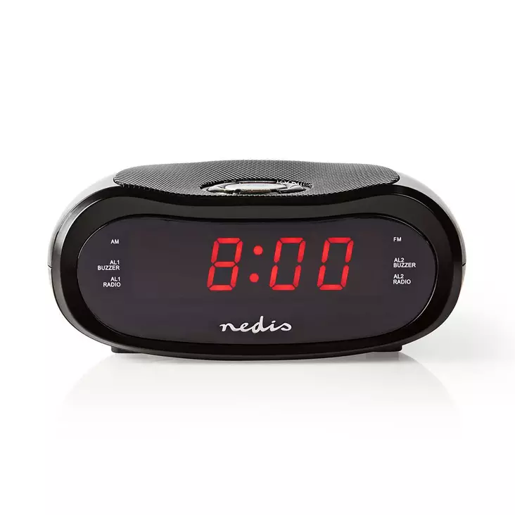 Digital klockradio | LED | AM / FM | Snooze-funktion | Sov timer | Antal alarm: 2 | Svart - Klockor - 5412810274079 - 1