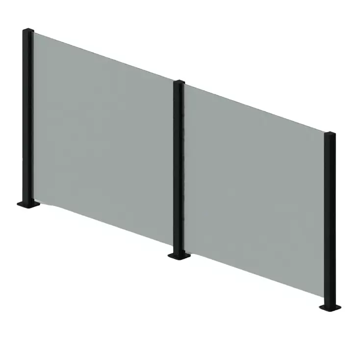 Green Land Patio glaselement, grått - Stängselstolpar - 6438014305899 - 1