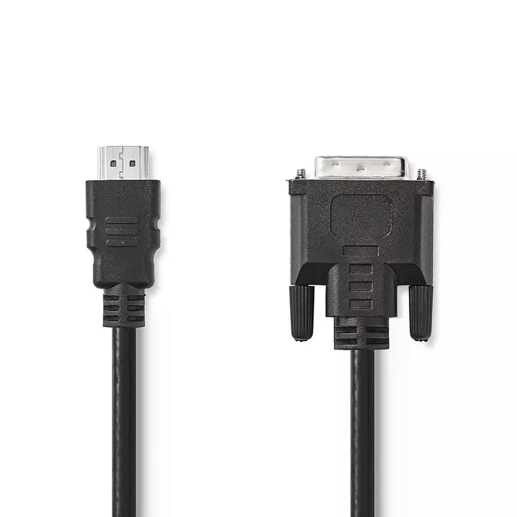 HDMI kabel | HDMI Kontakt | DVI-D 24+1-Pin Hane | 1080p | Nickelplaterad | 3.00 m | Rak | PVC | Svart | Låda - HDMI-kablar - 5412810288519 - 1