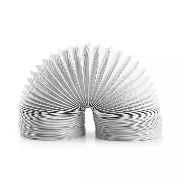 Luft Utloppsslang PVC | 100 mm | 1.50 m | Passar till: Luftventilation / Torktumlare | Vit - Reservdelar - 5412810301539 - 1
