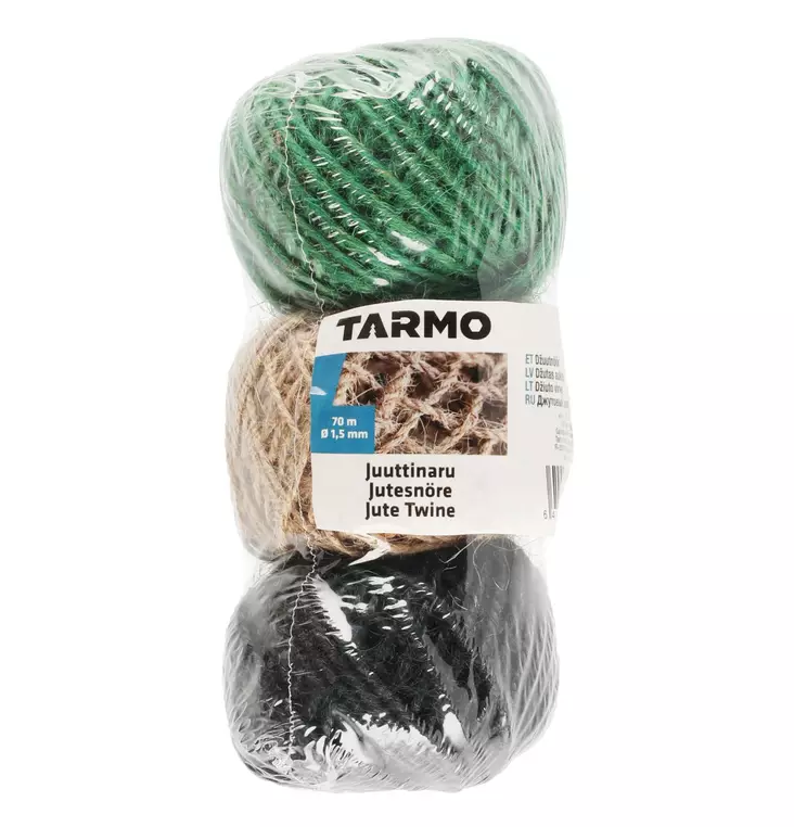 Juuttinaru 1,5 mm x 70 m 3 kpl Tarmo - Övriga trädgårdsartiklar - 6410413194359 - 1