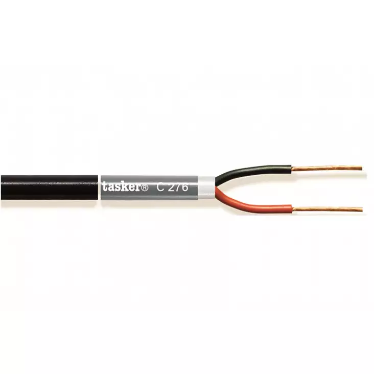 Högtalarkabel på Rulle 2x 2.50 mm² 100 m Svart - Ljudkablar - 8010246014459 - 10