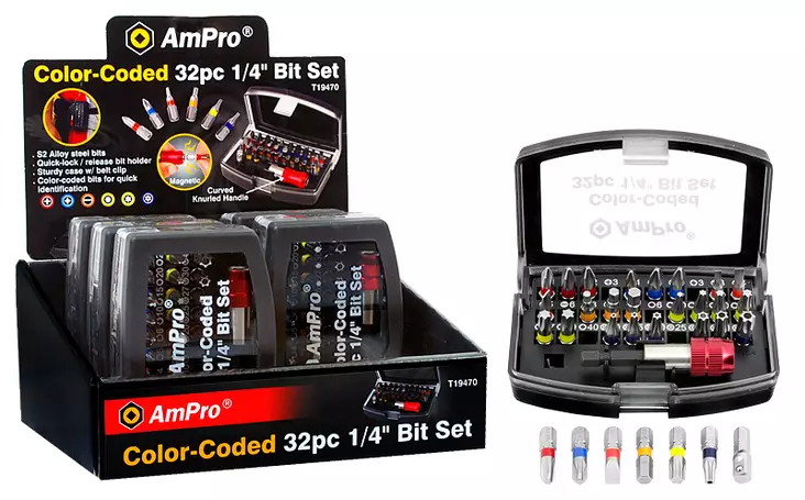 Bitssats 32-delar - Skruvbits och hållare - 795609194709 - 1