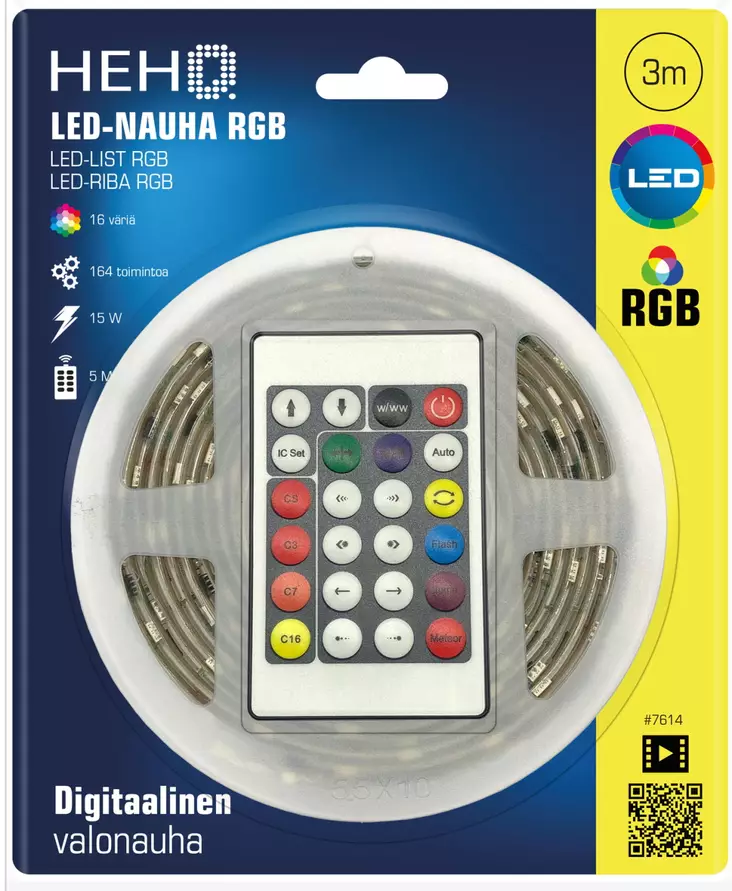 LED-v=C3=A4rinauha 3m RGB digital 18W - Ljusslingor - 6438152076149 - 1