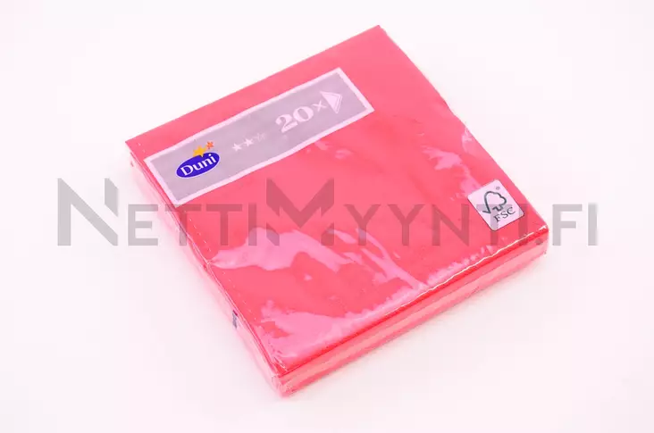 Servett Duni 33 cm röd - Servetter - 7321011040629 - 1