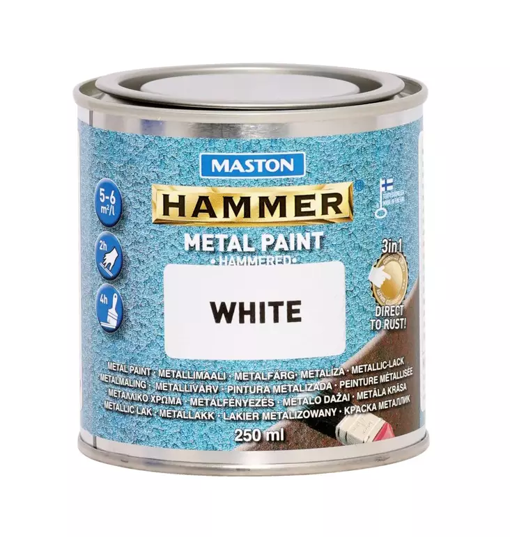 Maali Hammer Vasaralakka valkoinen 250ml - Metall- och möbelmålningar - 6412498870029 - 1