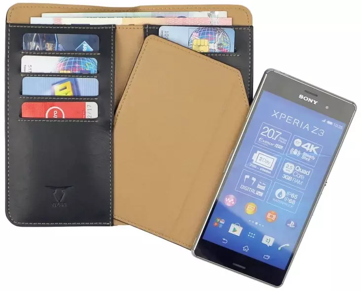 Mobia lompakkolaukku 4.7 puhelimille, musta - Universella - 4024559239519 - 1