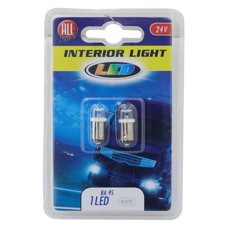 Polttimopari 24V 1led ba9s valkoinen - Strålkastare och glödlampor - 8711252357409 - 1