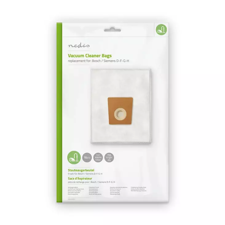 Dammsugarpåse | 10 st. | Syntetisk | Säljs mest för: Bosch / Siemens | Vit - Dammsugarpåsar - 5412810285099 - 1