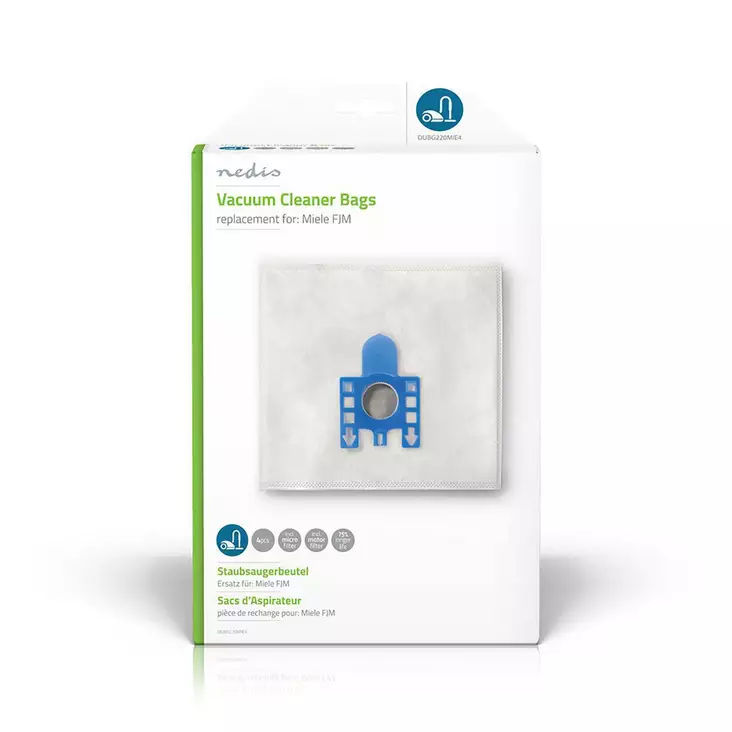 Dammsugarpåse | 4 st. | Syntetisk | Säljs mest för: Miele | Vit - Dammsugarpåsar - 5412810285419 - 1