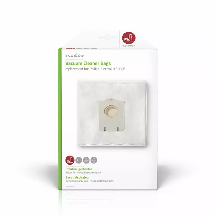 Dammsugarpåse | 4 st. | Syntetisk | Säljs mest för: Philips / Electrolux | Vit - Dammsugarpåsar - 5412810285549 - 1