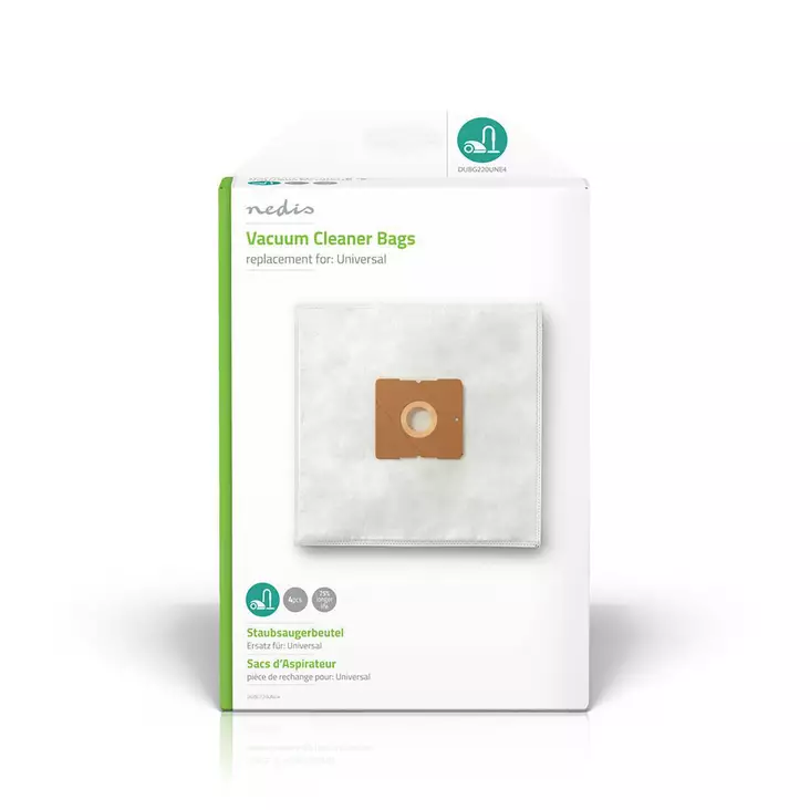 Dammsugarpåse | 4 st. | Syntetisk | Säljs mest för: Universal | Vit - Dammsugarpåsar - 5412810285259 - 1