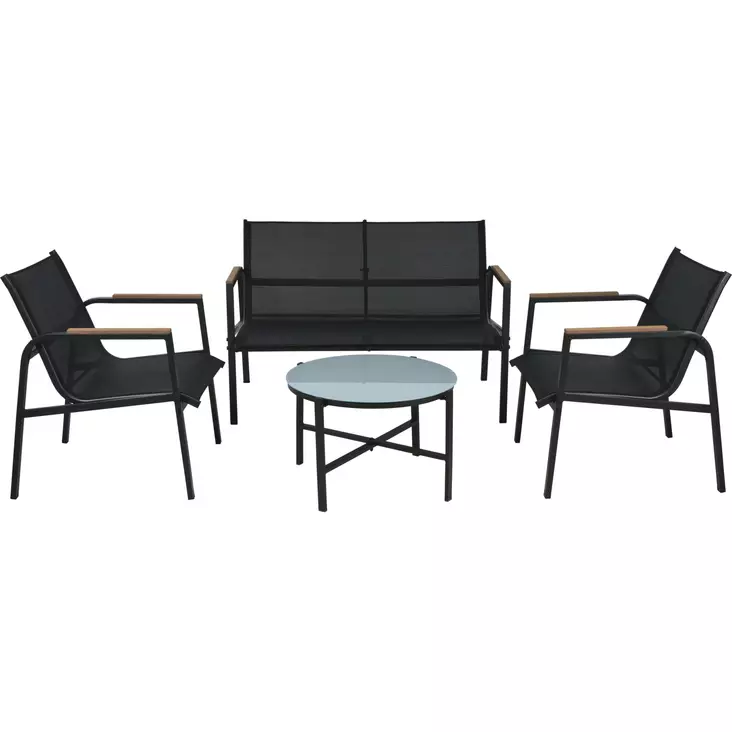 Trädgårdsmöbelset 4-delar - Trädgårdsmöbelgrupper - 8720573914109 - 1