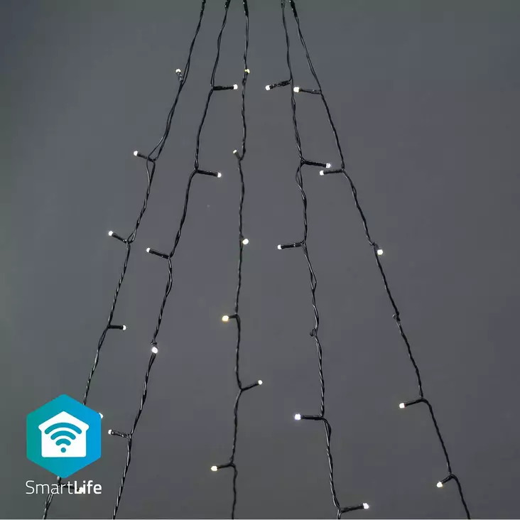SmartLife Julbelysning | Träd | Wi-Fi | Varm Vit | 200 LED's | 20.0 m | 5 x 4 m | Android / IOS - Dekorationsljus - 5412810404339 - 1