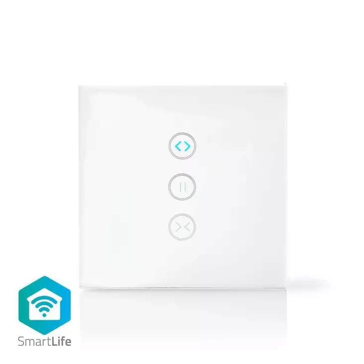 SmartLife Strömbrytare | Parasoll / Ridå / Slutare | Väggfäste | 300 W | Android / IOS | Glas | Vit - Strömbrytare - 5412810272839 - 1