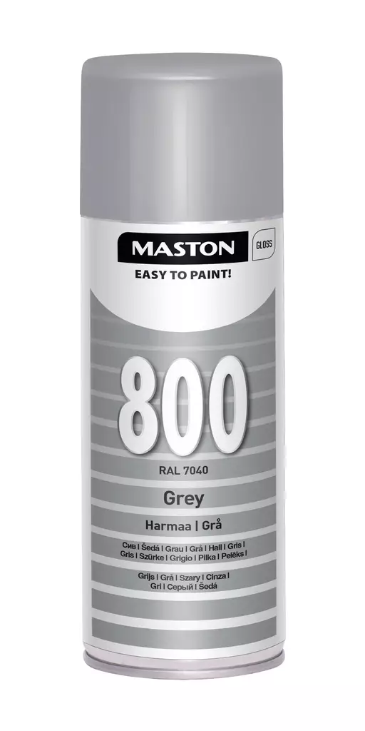 Spraymaali 100 - Harmaa 800 400ml - Sprayfärger - 6412491008009 - 1