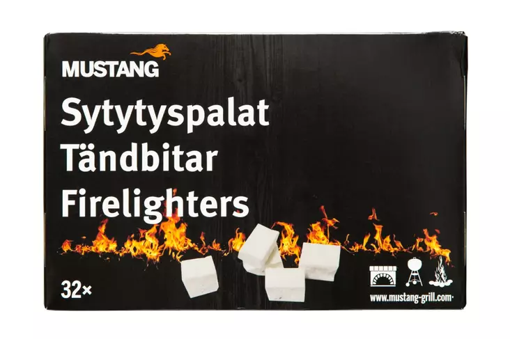 Mustang sytytyspala 32 kpl=20 - Tändare, tändmaterial, gaser - 682-7030-99 - 1