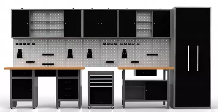 Timco Elite+ 450x60x205 cm verktygsskåp - Lagerhyllor och -lådor - 6438014332499 - 1