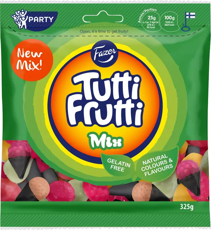 Tutti frutti Mix 325 g Fazer - Godis - 6416453033979 - 1