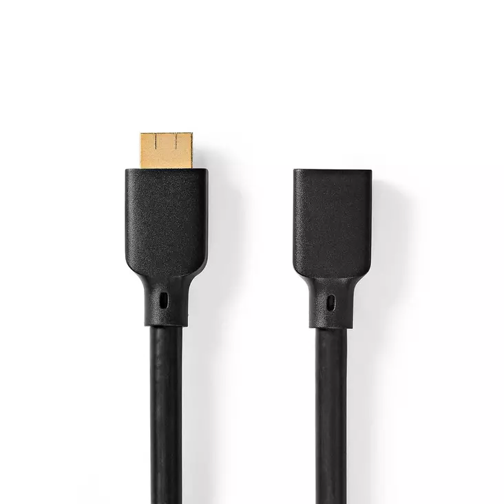 Ultra High Speed HDMI kabel | HDMI Kontakt | HDMI Utgång | 8K@60Hz | 48 Gbps | 1.00 m | Rund | 7.9 mm | Svart | Låda - HDMI-kablar - 5412810412129 - 1
